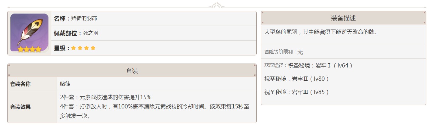 原神赌徒的羽饰怎么获得