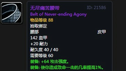 《魔兽世界》怀旧服第五阶段战斗贼毕业装备大全