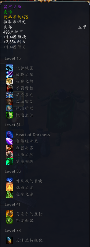 《魔兽世界》8.3尼奥罗萨德鲁伊特质装掉落介绍